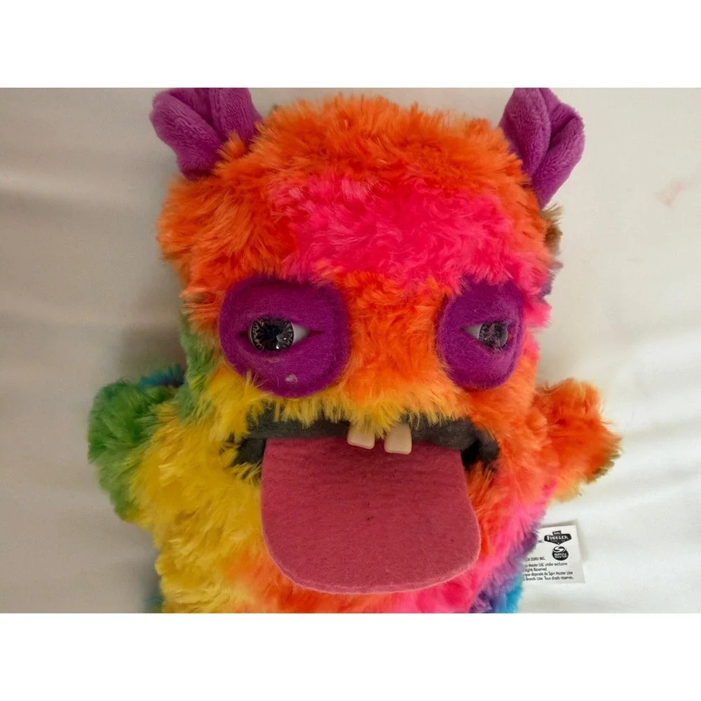 Zuru Fuggler Funny Ugly Monster Rainbow Tie Dye Plush Toy with Teeth Horns